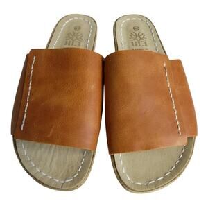 EH Earthing Harmony Barefoot Grounding Slide-In Sandals Honey Brown 42/11-11.5